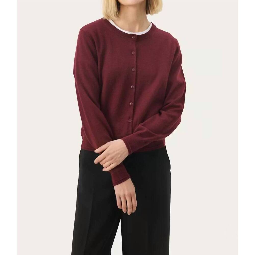 NEW PART TWO noelani cardigan in tawny port